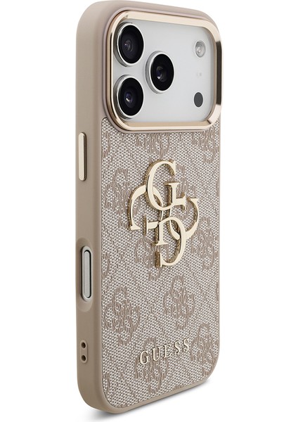 iPhone 17 Pro Kılıf Guess Lisanslı Gold Kamera Çerçeveli 4g Desenli Büyük 4g ve Yazı Logolu Pembe fırsatları