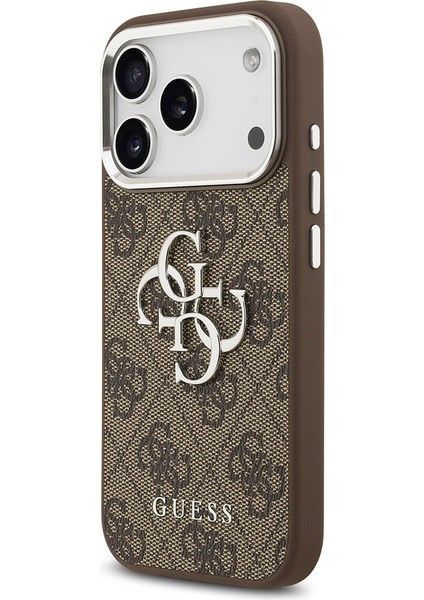 iPhone 17 Pro Kılıf Guess Lisanslı Gümüş Kamera Çerçeveli 4g Desenli Büyük 4g ve Yazı Logolu Kahve fiyatları
