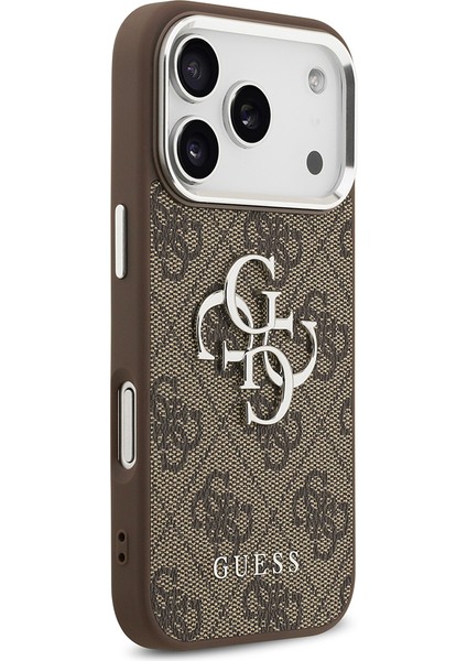 iPhone 17 Pro Kılıf Guess Lisanslı Gümüş Kamera Çerçeveli 4g Desenli Büyük 4g ve Yazı Logolu Kahve fırsatları