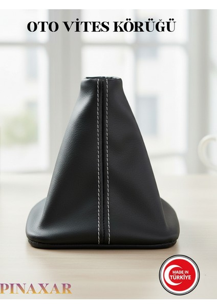 Üniversal Vites Körüğü Siyah Deri Beyaz Spor Dikiş Özel Tasarım Tüm Araçlara Uyumlu modelleri