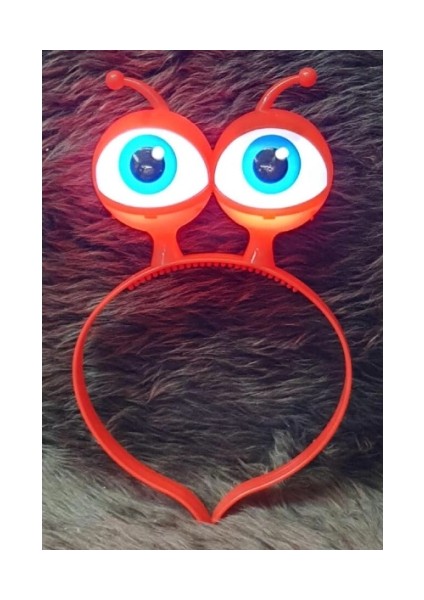 LED Işıklı & Pilli Uzaylı Göz Parti Tacı Kırmızı Renk fiyatları