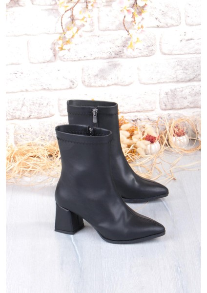 1193 Uraz Rahat 6 cm Kalın Topuk Yüksekliği Sivri Burun Kadın Bot fırsatları