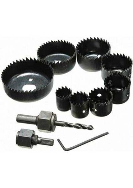 Buhat Buat Panç Yuvarla Metal Ahşap Daire Delme Delik Açma TR-6587452 11 Parça