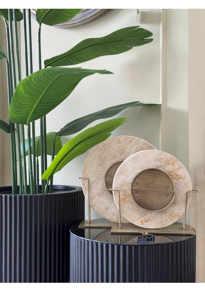 Hasır Döküm Detaylı Traverten Disk