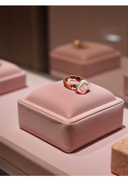 Doğal Taş Ayarlamalı Paslanmaz Çelik Yüzük