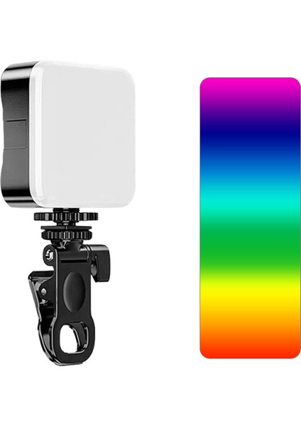 Rgb Mini Klipsli LED Işık | Ayarlanabilir Açı – Taşınabilir, Şarjlı, Cep Tipi Video ve Yayın Aydınlatma Lambası