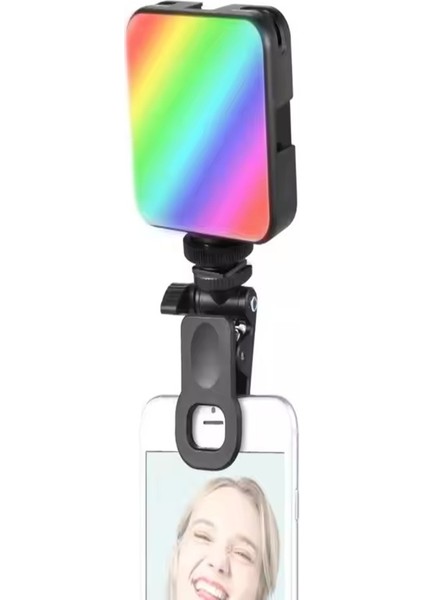 Rgb Mini Klipsli LED Işık | Ayarlanabilir Açı – Taşınabilir, Şarjlı, Cep Tipi Video ve Yayın Aydınlatma Lambası modelleri