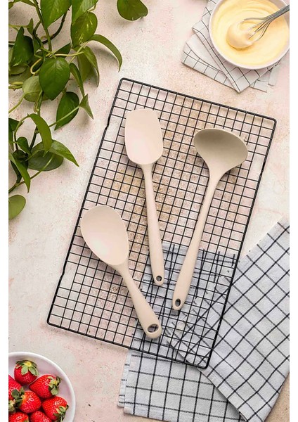 Cresta Silikon 3 Parça Isıya Dayanıklı Krem Yemek Servis ve Hazırlık Seti modelleri