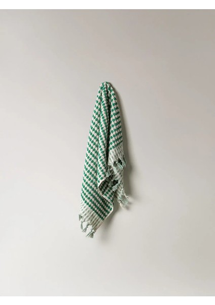 Polka Dot Yeşil Yüz Havlusu