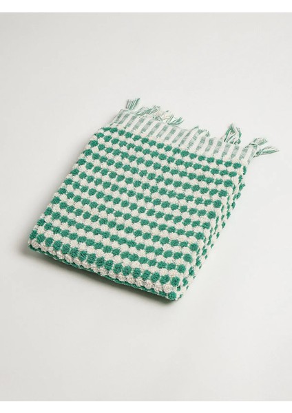 Polka Dot Yeşil Yüz Havlusu modelleri