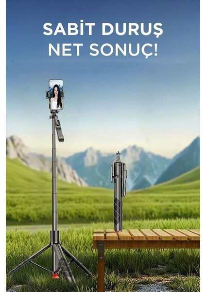 L17 Telefon - Kamera Tutucu Çok Amaçlı 1.8m Tripod (Selfie Çubuğu + Tripod) fiyatları