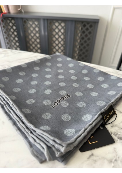 Gri Kare Eşarp Minimal Desenli Pamuklu Kare Eşarp fiyatları