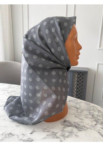 Gri Kare Eşarp Minimal Desenli Pamuklu Kare Eşarp fırsatları