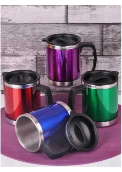 Mavi Renkli 450 ml Paslanmaz Çelik Termos – Kompakt ve Dayanıklı, Ergonomik modelleri