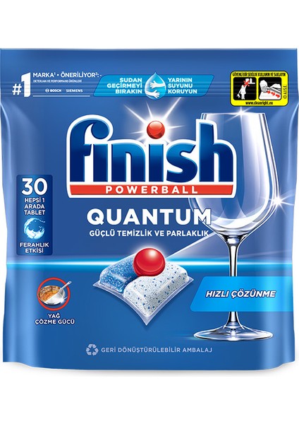 4 Adet Finish Bulaşık Makinesi Tableti Quantum 30'lu fiyatları