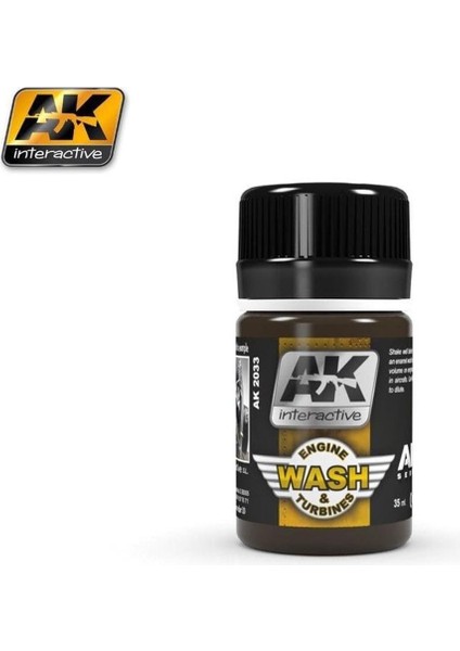 Ak 2033 35 Ml. Motor ve Pervane Eskitme Efekti, Wash Serisi Enamel Model Boyası