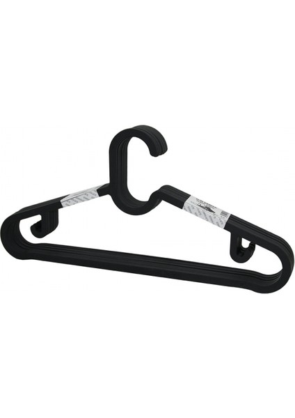 10PCS Plastik - Antrasit Gri Elbise Askısı (5324)