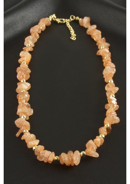 Akik Kırık Doğaltaş Kolye