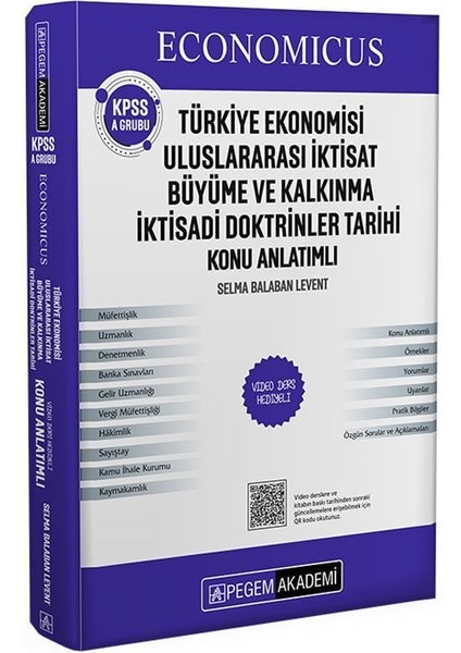 Pegem 2026 Kpss A Grubu Economicus Türkiye Ekonomisi, Uluslararası Iktisat, Büyüme ve Kalkınma, Iktisadi Doktrinler Tarihi Konu Anlatımı Pegem Akademi Yayınları
