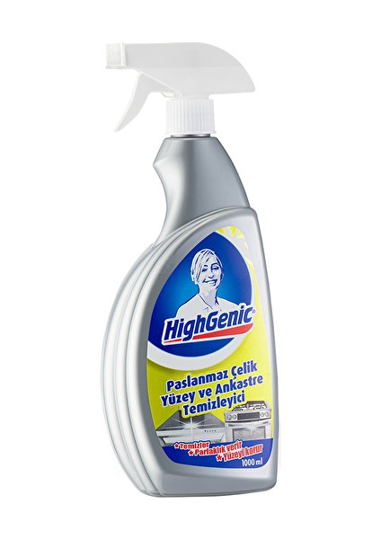 4 Adet Highgenic Paslanmaz Yüzey ve Ankastre Temizleyici 1000 ml