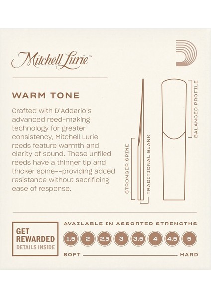 Rico M.lurie RML10BCL250 Sib Klarnet Kamışı No:2,5 fiyatları