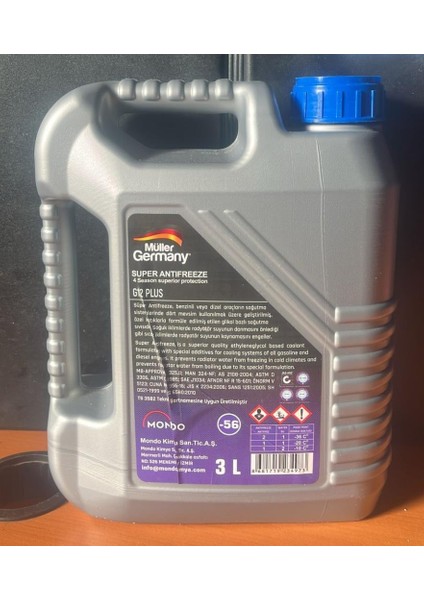 Müler Germany G12 Mavi Antifriz 3x6 Litre (Toplam 18 Litre) Uzun Ömürlü Soğutma Sıvısı fiyatları
