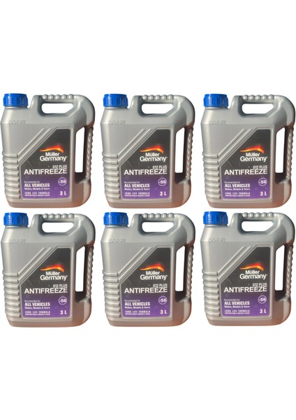 Müler Germany G12 Mavi Antifriz 3x6 Litre (Toplam 18 Litre) Uzun Ömürlü Soğutma Sıvısı fırsatları