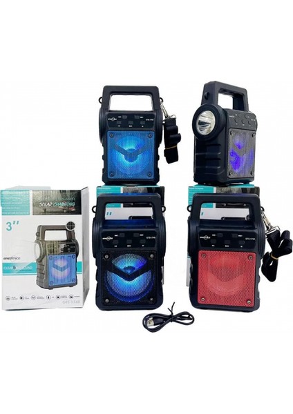 KTS-1706 Taşınabilir Güneş Enerjili Fenerli Bluetooth Hoparlör (5324) fırsatları