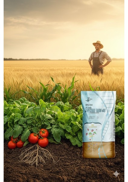Spectro Turn 46 Akıllı Üre Gübresi - Nitrifikasyon Inhibitörlü Granül - %46 Azot - %20 Karbon - %26 Oksijen - 40 kg modelleri
