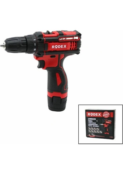 2 Kademe Hız - Vitesli Şarjlı Matkap 0-350 / 0-1350 Rpm 12V / 1.3A Lı-Ion RDX-3320 (5324)