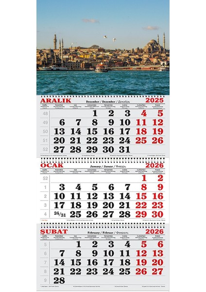 2026 Yılı Gemici Takvimi-Boğaz Manzarası