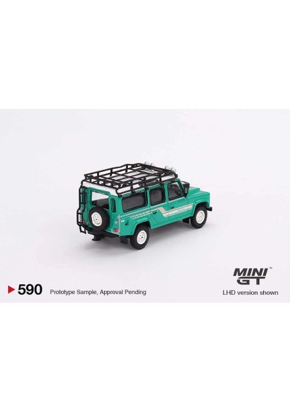 Bfs Mini Gt 1/64 Land Rover Defender 110 1985 County Station Wagon Trident Green modelleri