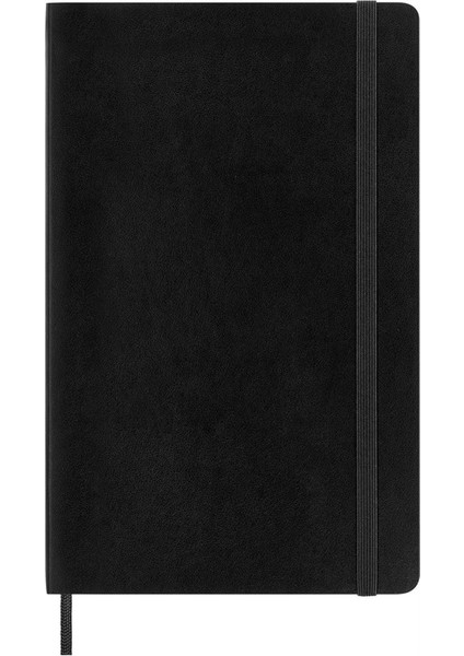 Çizgili Siyah Defter L Boy Soft Kapak