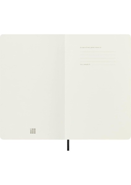 Çizgili Siyah Defter L Boy Soft Kapak