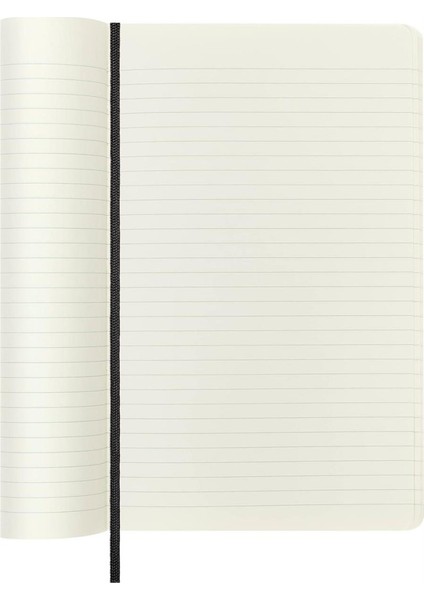 Çizgili Siyah Defter L Boy Soft Kapak