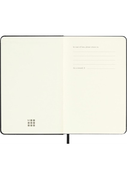 Çizgisiz Siyah Defter Cep Boy Sert Kapak