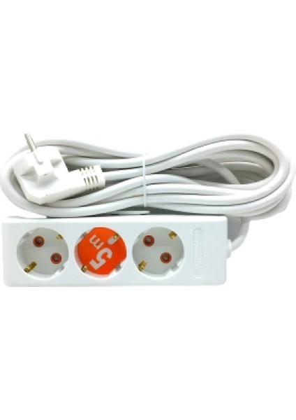 3lü 5mt.uzatma Kablo Grup Priz (5324)