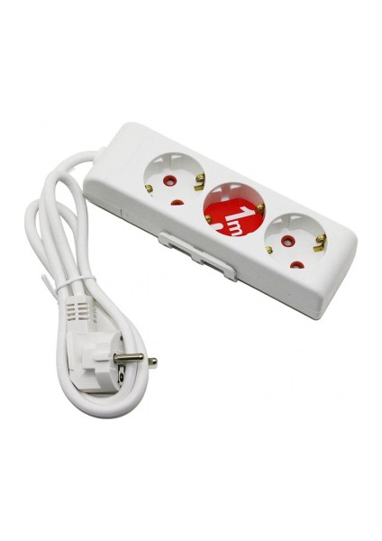 Rı-Tech 3lü - 1mt Uzatma Kablo - Topraklı Grup Priz 001 175 310002 01 00 (5324)