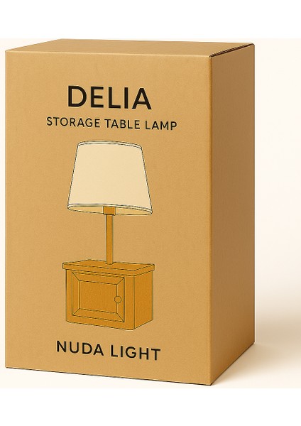 🪔 Nuda Light Delia Dolaplı Abajur