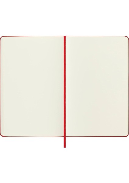 Çizgisiz Kırmızı Defter L Boy Sert Kapak