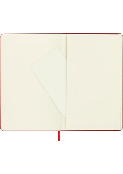 Çizgisiz Kırmızı Defter L Boy Sert Kapak