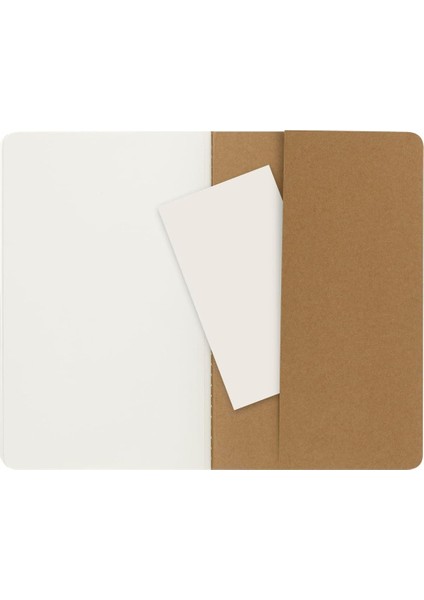 Çizgisiz Cahier Not Defteri 3’lü Set L Boy Kraft Kahve