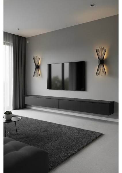 Siyah Pilli ve Elektrikli Modern Lüks Duvar Aplik Kirpi modelleri