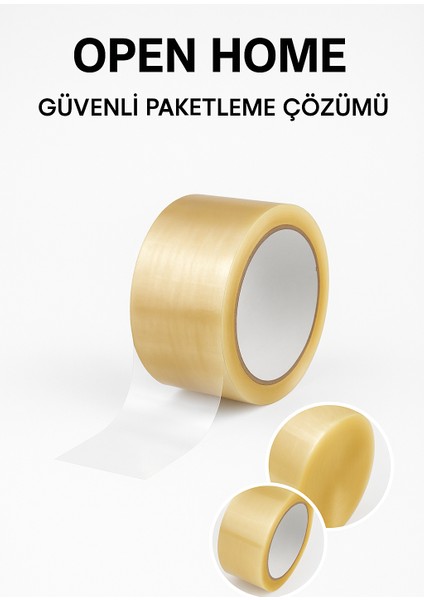 12 ADET-100 Metre Şeffaf Koli Bandı – Extra Strong 40 Micron Kalınlık, Güçlü Yapışkan fiyatları