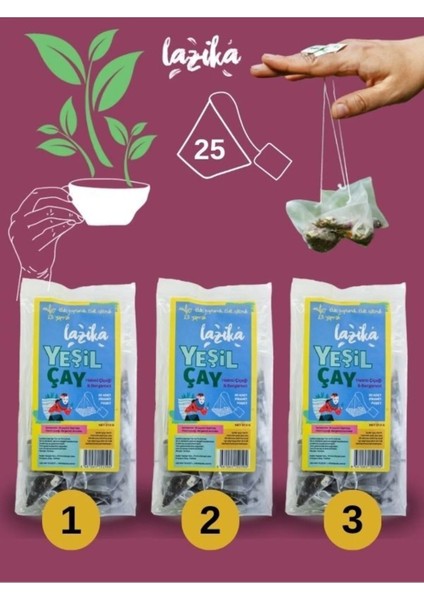 (3'lü Set) Avantajlı Yeşil Çay Seti Hatmi Çiçeği&bergamot-Antioksidan Kaynağı