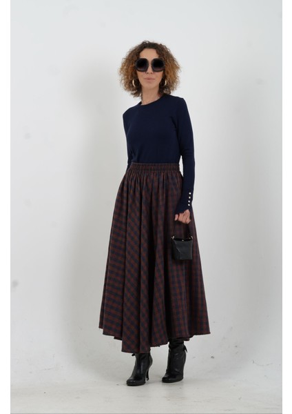 Lacivert O Yaka Kolu Droplu Kazak fiyatları