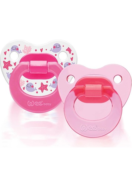 437 Wee Baby 2'li Damaklı Emzik No:1 Pembe modelleri