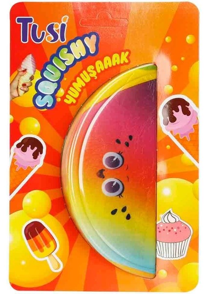Tusi Squishy Karpuz: Dev Slow Rising Meyve! Stres Atan Eğlenceli Köpük Oyuncak