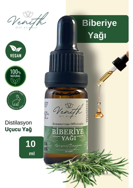 Biberiye Yağı %100 Doğal Bitkisel Uçucu Yağ Rosemary Oil 10 ml