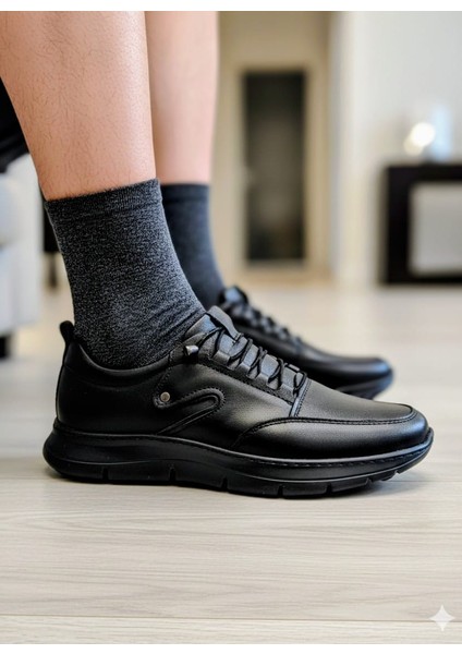 Erkek Hakiki Deri Ayakkabı 38-39 Numara Topuk Dikeni Pedli Siyah fiyatları